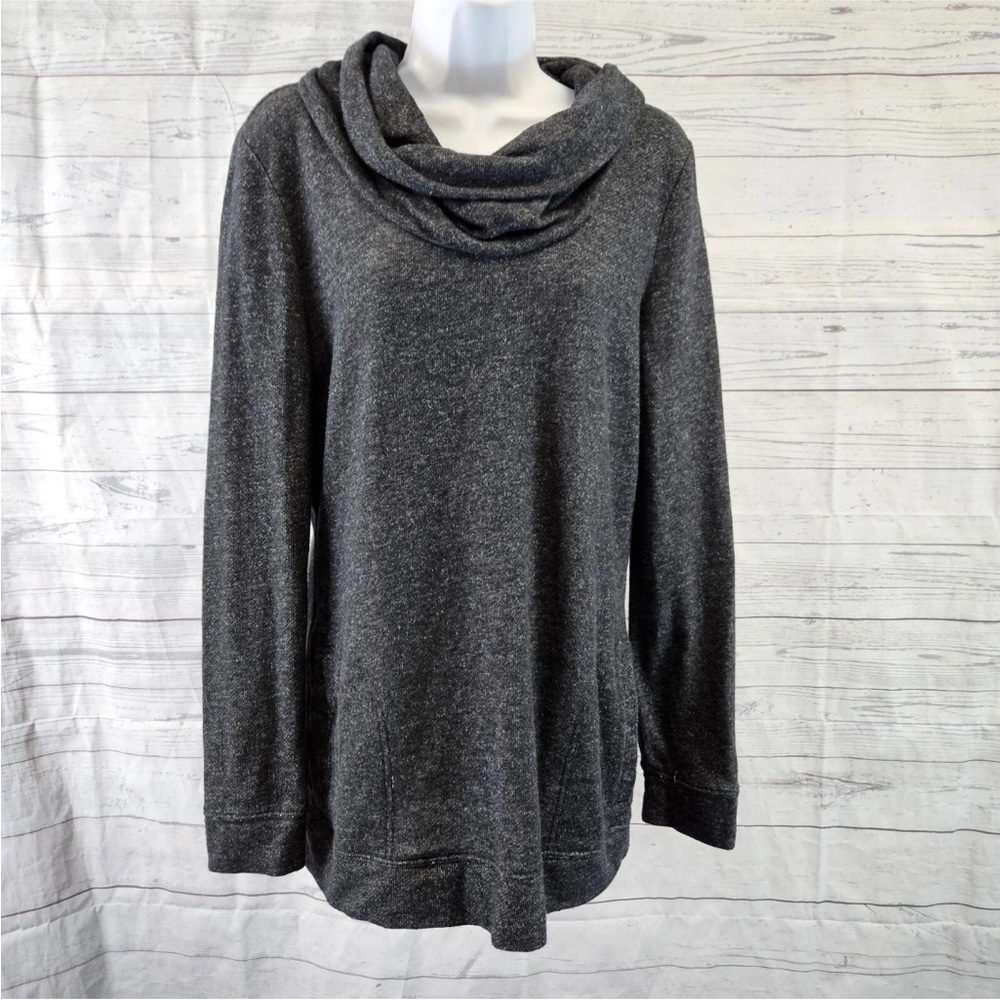 Lou & Grey Dark Gray Cowl Neck Sweater